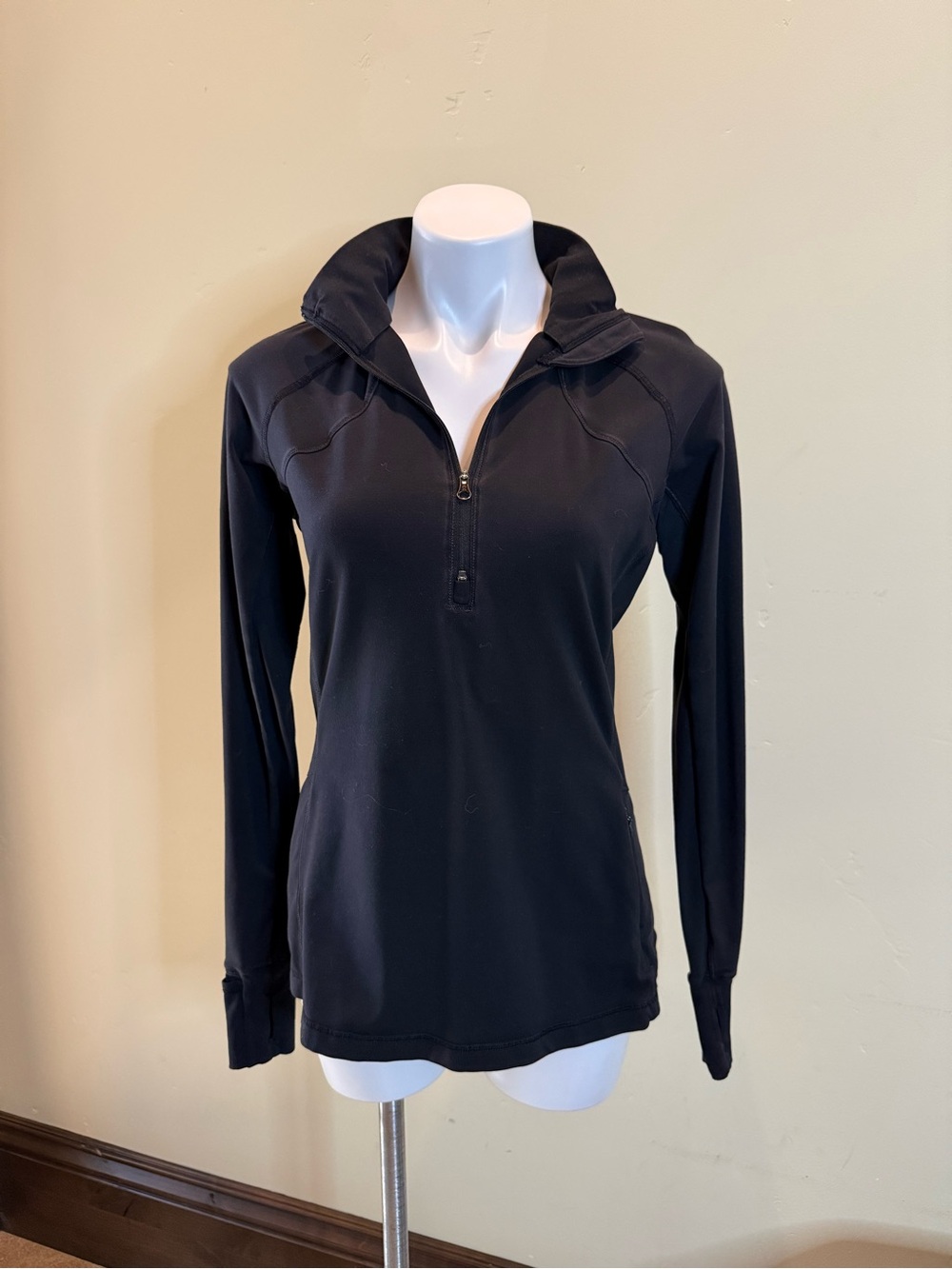 lululemon athletica Black Quarter-Zip Performance Pullover
